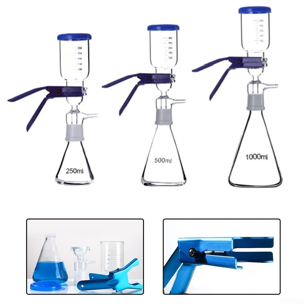Boro3 3 filtros de vacío de laboratorio de vidrio diseñados para aplicaciones de alta temperatura y presión (500 ml)
