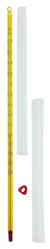 GSC International Termómetro 6302-10, parte trasera amarilla, inmersión total, escala individual -4.0 F a 230.0 F, paquete de 10