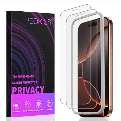 Image of PDDKISS 2 Pack Screen Protector for iPhone 16 Pro Max (2024) 6.9 inch Shatterproof Tempered Glass Edge Coverage