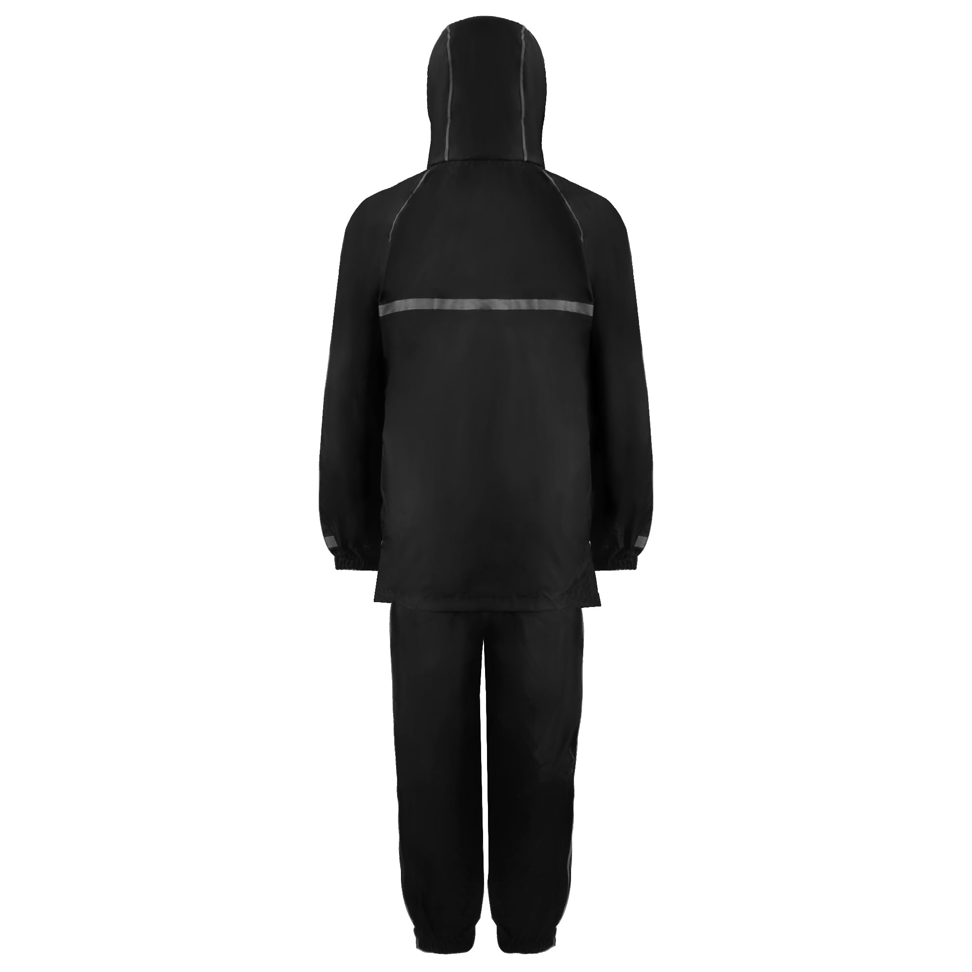 Zorax Combinaison de pluie imperméable pour garçons et filles - Veste et pantalon légers - Unisexe - Coupe-vent - Avec capuche - Sac de transport