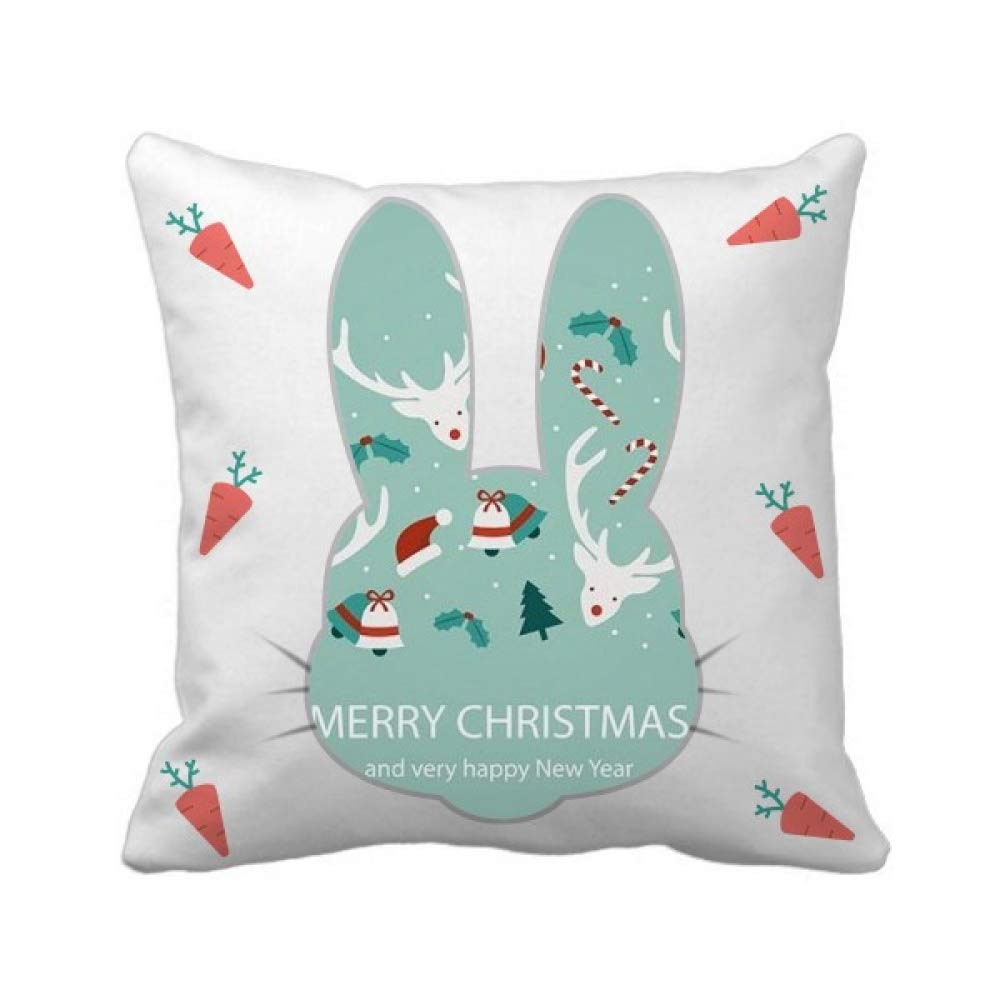 Housse de coussin avec chapeau d'élan et cloche de Noël, idée cadeau de l'Avent