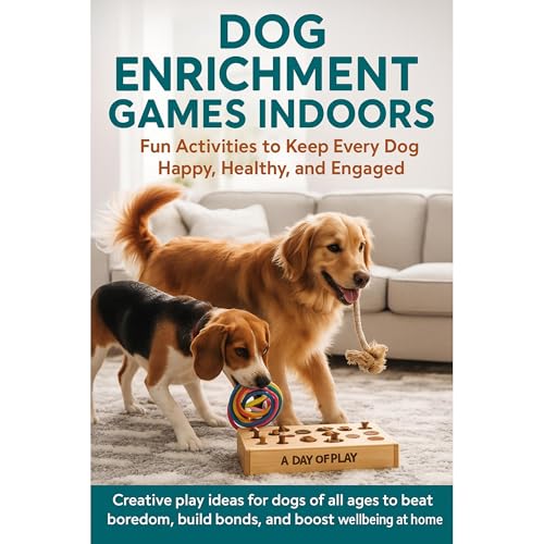 DOG ENRICHMENT GAMES INDOORS Audiolibro Por Ken Books arte de portada