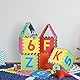 Relaxdays Spielmatte Puzzle 86 tlg, Puzzlematte Buchstaben u. Zahlen, EVA Schaumstoff Spielteppich BxT 180x180 cm, bunt