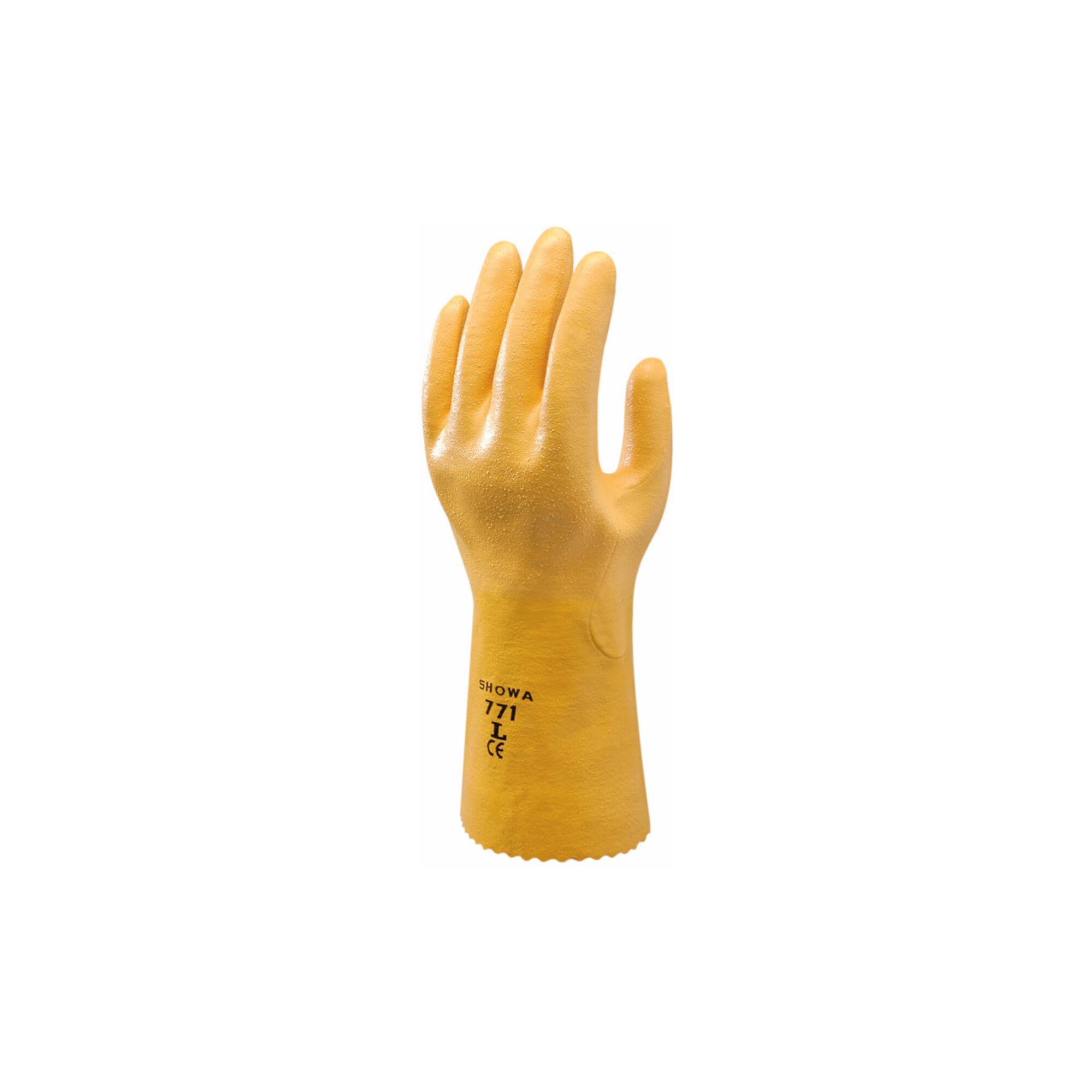 SHOWA 771, Nitril – Beschichtung, Chemie, Gelb, 10/XL
