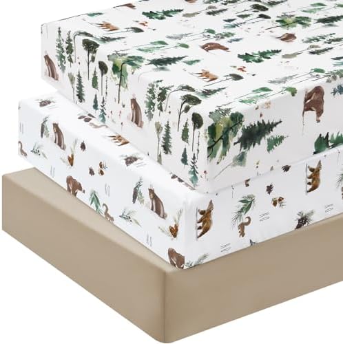 david's kids 3 Pack Fitted Crib Sheets, Ultra Soft Breathable Com...