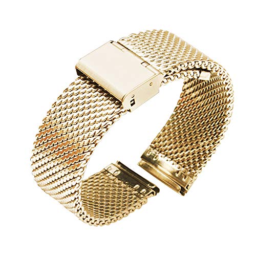 Bracelet de montre en maille acier inoxydable homme 18mm à 24mm