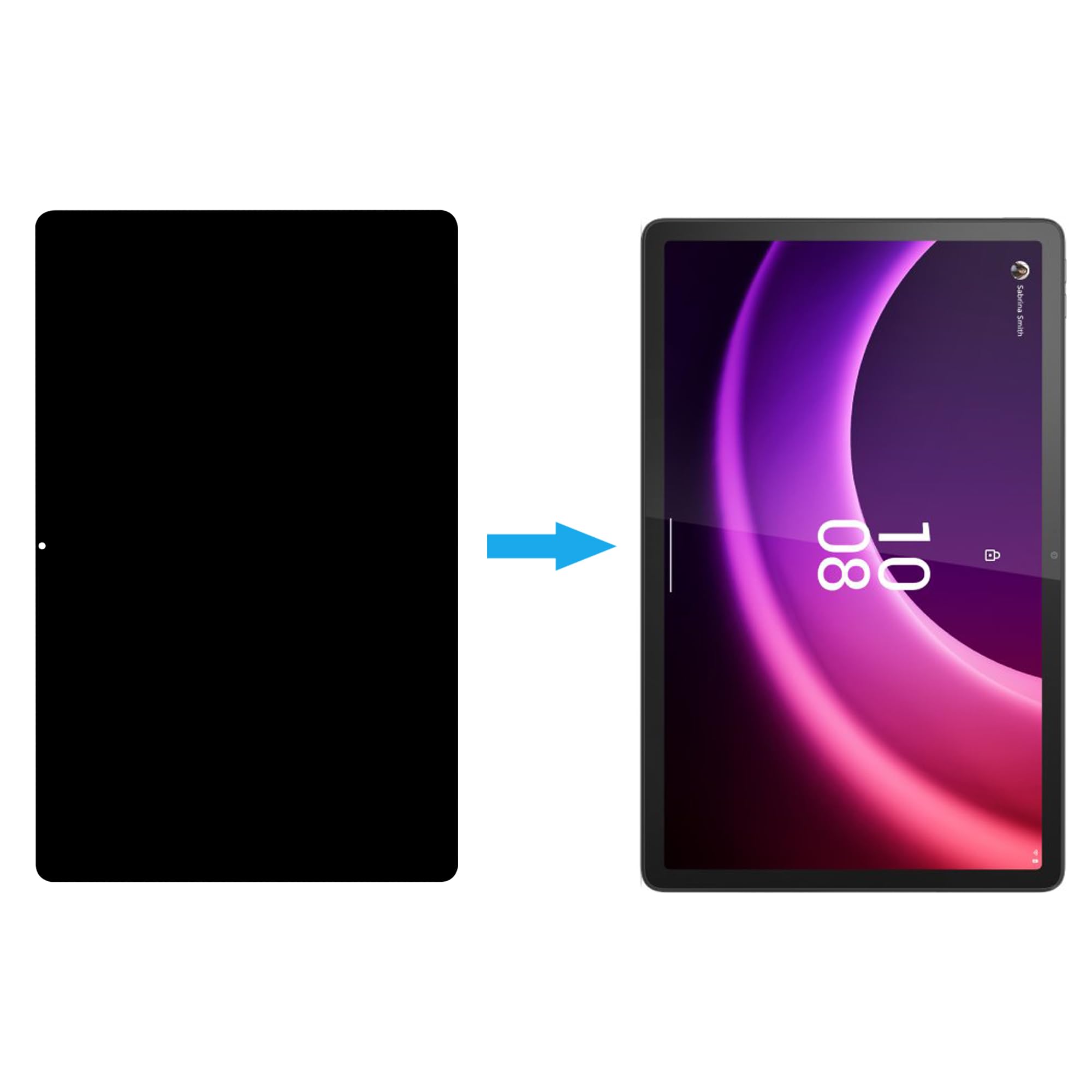 Duotipa LCD Display für Lenovo Tab P11/P11 Plus tb J606tb 11 Zoll Ersatz Bildschirm mit Reparatur-Set (Schwarz, mit Rahmen)