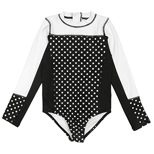 SwimZip Girls Surf Suit - 1 Piece Long Sleeve Body Suit | Black