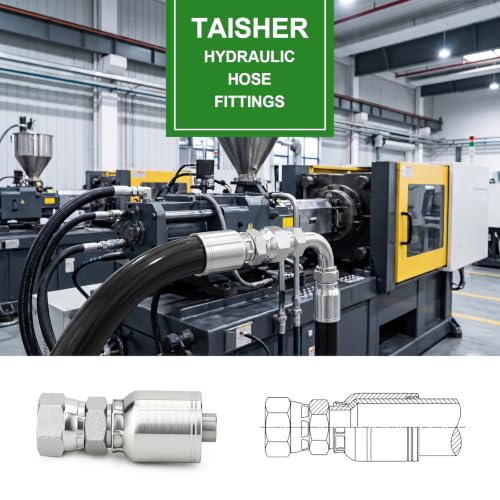 Image of TAISHER 12PCS 1 /4 inchHose x 3 /8 inch JIC Female Hydraulic Hose Fittings