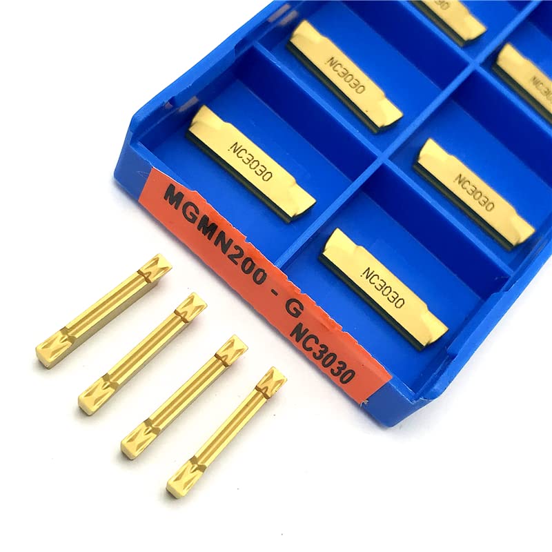 10 Inserti Per Scanalatura MGMN200 NC3020 – Carburo Rivestito CVD Per Tornio, Acciaio E Ghisa