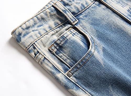 Boy's Skinny Fit Ripped Destroyed Distressed Slim Fashion Stretch Jeans Pants3