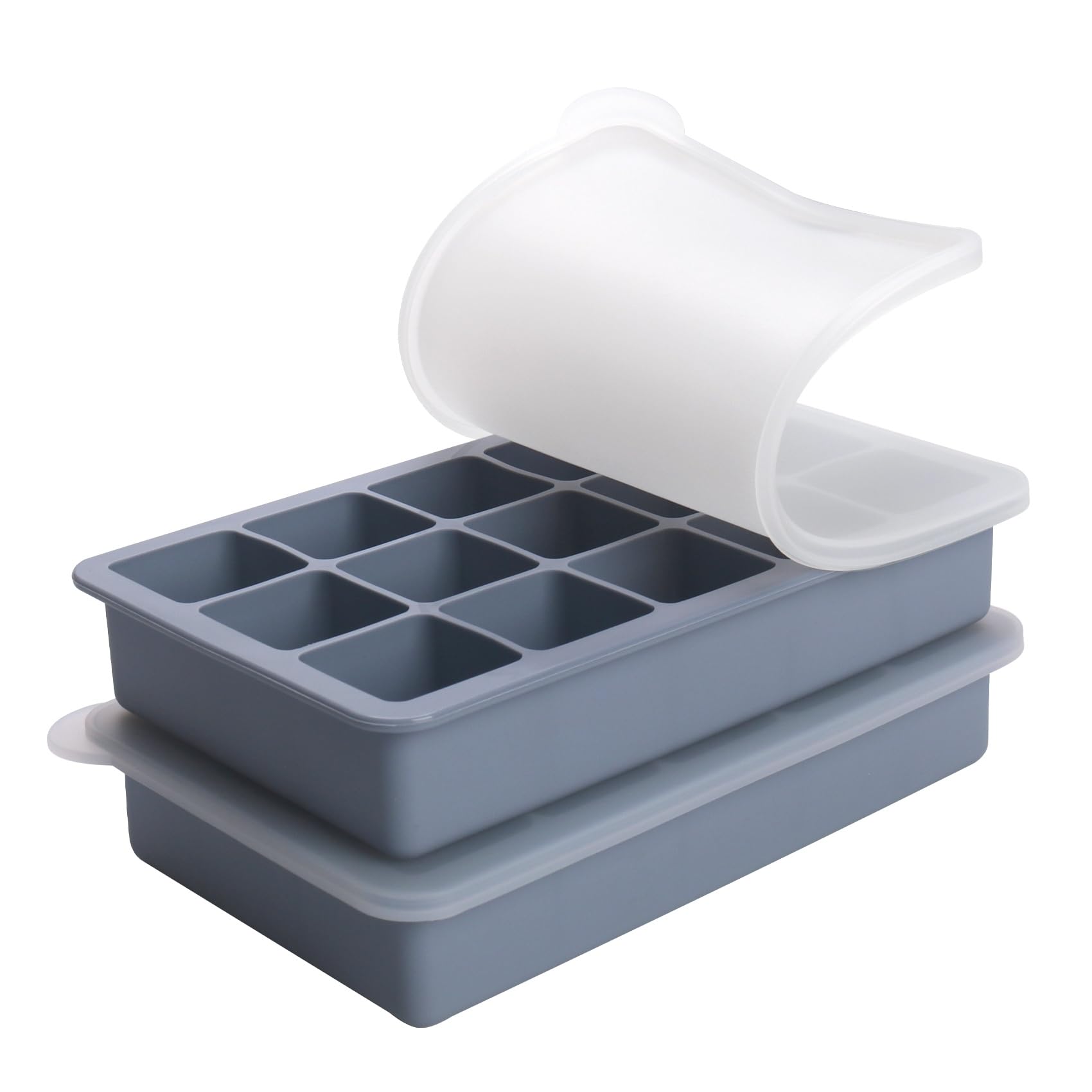 Photo 1 of 2 Tbsp Silicone Freezer Molds - Perfect for Storing Garlic, Herbs, Ginger, Pesto, Tomato Paste, Lemon Juice, Purees and More - Silicone Food Freezer Tray(Blue 2 Pack)