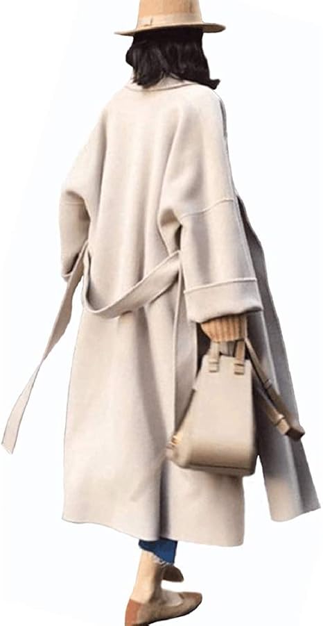 Amazon Fosys ロングコート チェスターコート レディース アウター コート ロング 秋冬 大人 きれいめ 大きいサイズ ドロップショルダー スリット ベルト付き コート ジャケット 通販