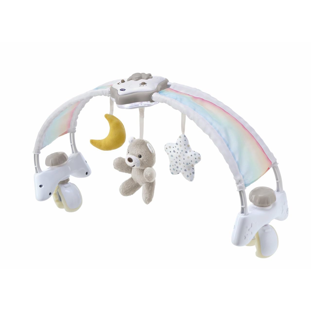 Chicco Rainbow Sky 2 in 1 Rainbow Play Arch with Light and Sound, Works with 3 AAA Batteries (Not Included), Unisex, Age 0 Months +
