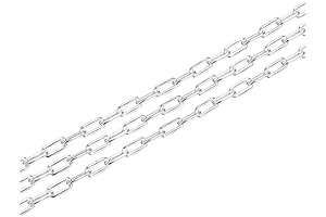 Adabele Sterling Silver Paperclip Link Chain Bulk for Jewelry Making