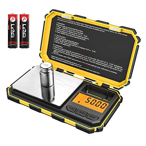 (Upgradaed) Brifit Digital Mini Scale, 200g /0.01g Pocket Scale, 50g calibration weight, Electronic