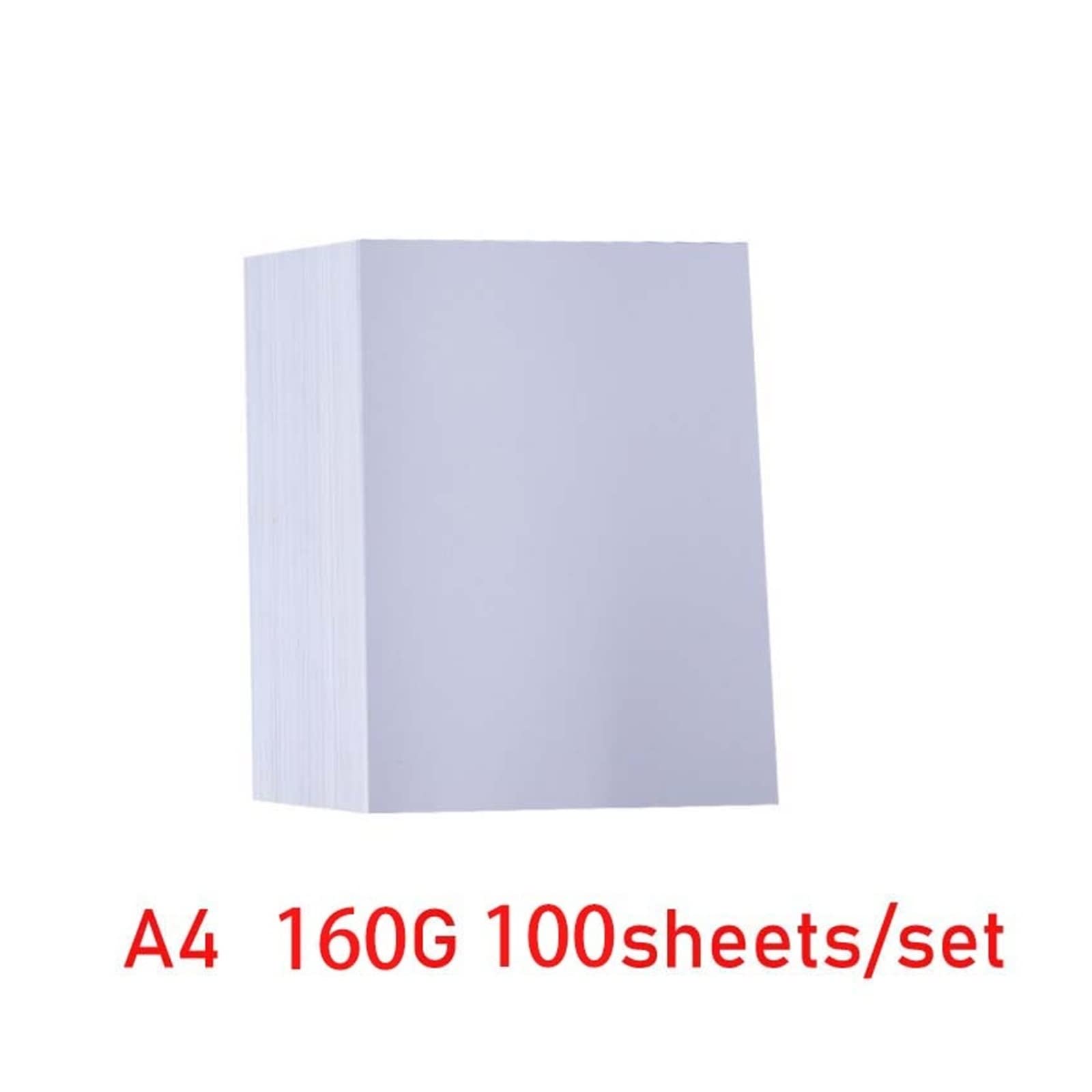 Papier fotograficzny o wysokim połysku A4 5R 4R do kolorowej drukarki atramentowej Luminous gładka powierzchnia różnej wielkości 100 arkuszy/opakowanie Lucky (Color : A4 160G 100PCS)