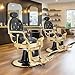 Barber Salon Chair for Hair Stylist, Heavy Duty Reclining Black Gold Barber Chair for Barbershop, 360° Swivel Vintage All Purpose Beauty Spa Shampoo Tattoo Pedicure Hairdresser Styling Chair, 550LBS