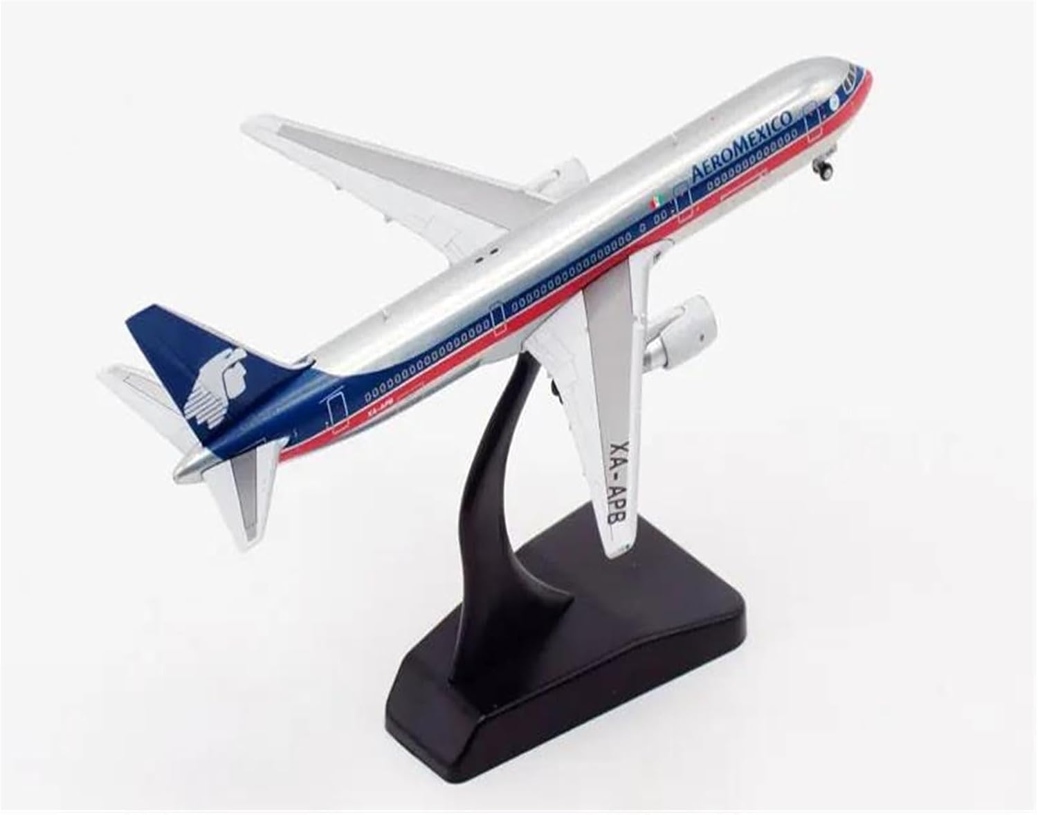1:400 for B767-300ER XA-APB Air AEROMEXICO Alloy Aircraft Airliner W Landing Gear Toy Silver Scale Metal Airplane