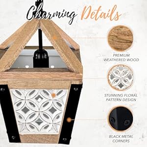 Autumn alley farmhouse pendant light rustic wood pendant light hanging industrial pendant light for kitchen cafe bar dining room hallway lighting fixture french country cottage chic small  urban country home decor