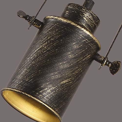 NIUYAO Vintage Industrial Ceiling Spotlight, Retro Adjustable Metal Track Lighting Fixture for Office Loft Hall Bedroom Restaurant Hotel Coffee Shop 2 Lamp Antique Bronze 422185