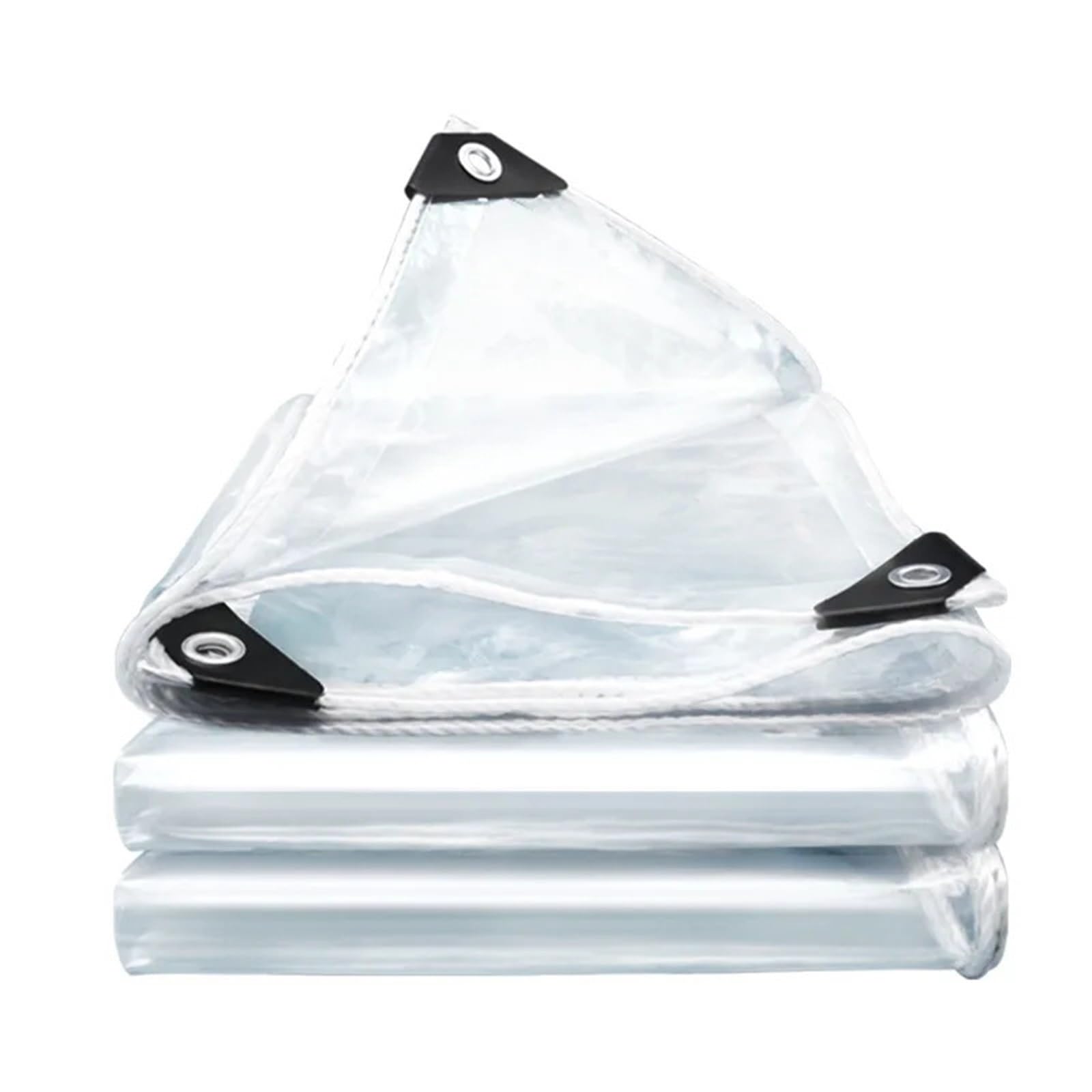 Clear Tarp Clear Tarps PVC Transparent Tarp Durable Waterproof Windproof Tarpaulin With Grommets & Ropes For Patio(2x3.0m)