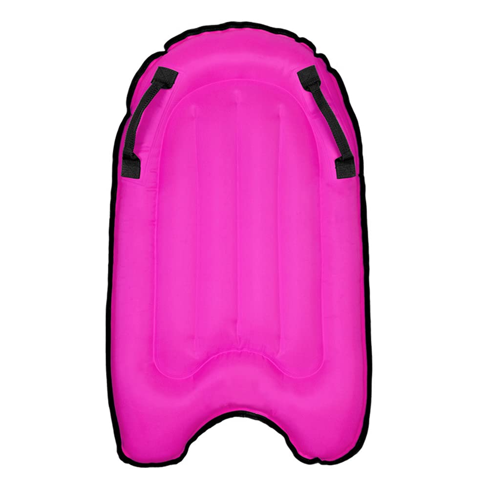 Planche de Surf Gonflable, Bodyboard Gonflable Planche de Surf Gonflable LéGèRe et Portable avec PoignéEs,Planche de Surf pour Enfant e Adulte,pour samuser en été dans leau(Rose)