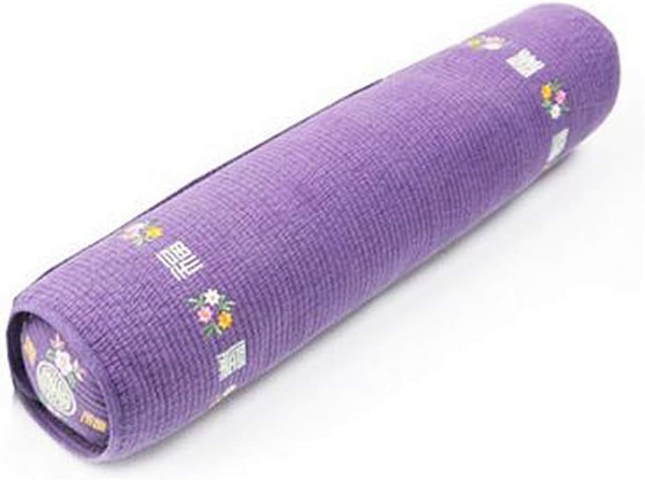 Hinoki Cypress Eco Phytoncide Pillow with Quilted and Embroidered Cover (Purple)