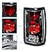 AmeriLite Black Euro Tail Lights for 1986-1993 Mazda B2000 Seried Pick Up Truck - Passenger and Driver Side