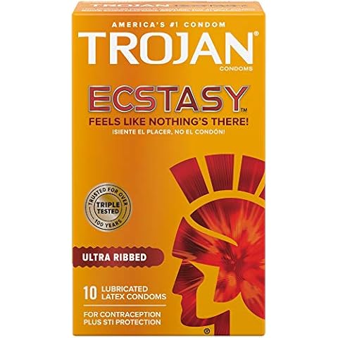 Trojan Ultra Ribbed Ecstasy Lubricated Condoms Cover