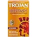 TROJAN Ultra Ribbed Ecstasy Lubricated Condoms, 10 Count