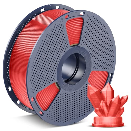 Image of SUNLU PLA 3D Printer Filament PLA Filament 1.75mm, Neatly Wound 3D Printing Filament 1.75mm, Dimensional Accuracy + /- 0.02 mm, Fit Most FDM 3D Printers, 1kg Spool (2.2lbs), Transparent Strawberry Jam