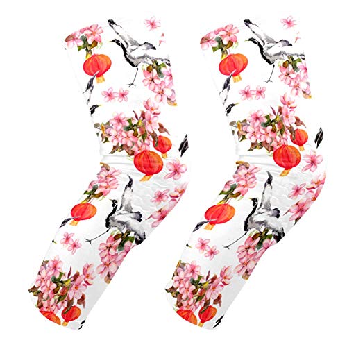 Genouillères en nid d'abeille avec lanterne chinoise aquarelle rouge pour le volley-ball