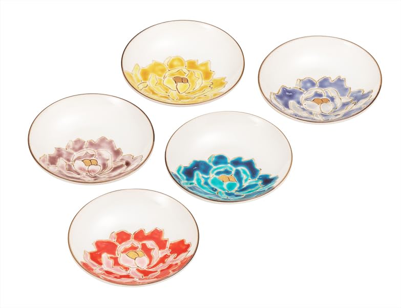 Juego de 3 platos Kutani Iwataya 3.2 Peony miniatura 1