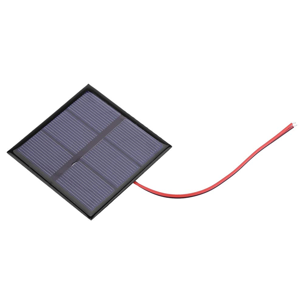 Mini Pannello Solare, 0,7 W 1,5 V Micro Pannello Solare Cella, Caricabatterie per Modulo di Alimentazione per Batteria da 1,2 V con Cavo, per Piccoli Elettrodomestici, 70 x 70mm