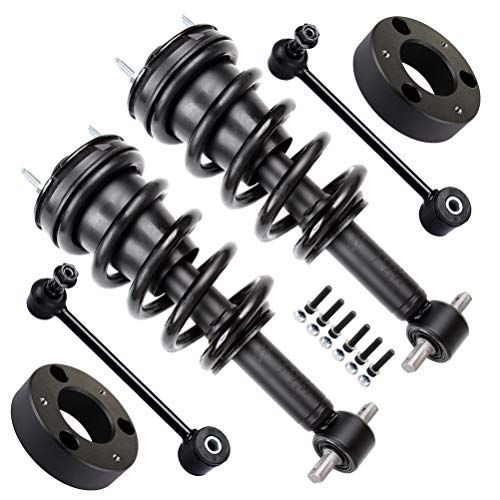 SCITOO 6pcs Suspension Kit 2.5 inch Leveling Lift Shock Absorber Sway Bar Link Fit 2007-2013 For Chevy Avalanche 2007-2011 For Chevy Suburban 1500 2007-2013 For Chevy Tahoe 2010-2013 For GMC Yukon