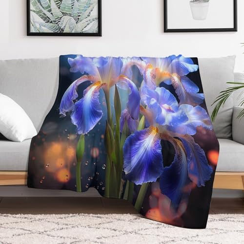 Couvertures en fleur flannel douce 150x200cm pour lit et canapé