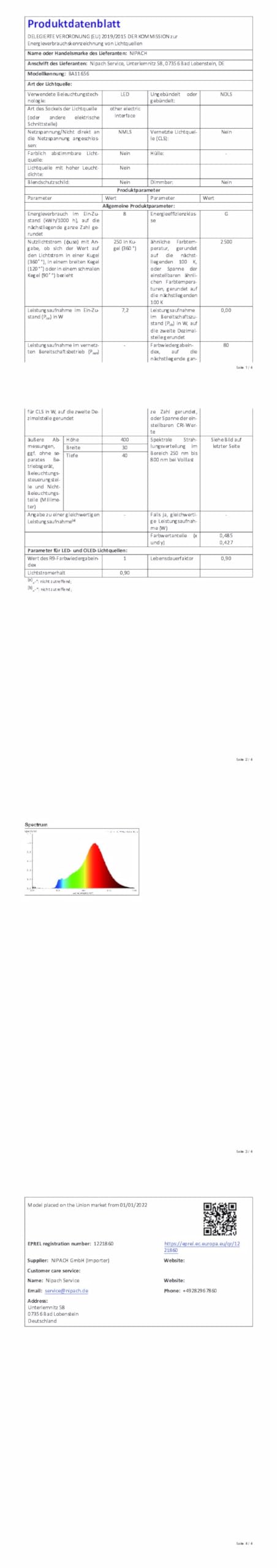 Nipach - Guirnalda de luz (20 m, bajo consumo), color amarillo