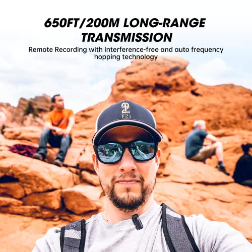 Image of Hollyland Lark M1 Wireless Lavalier Microphone, Dual-Channel Lapel Mic with Noise Cancellation, 656ft 8h, Compatible with iPhone Camera YouTube Video Recording Live Stream Podcast Interview Vlog