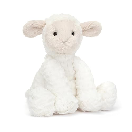 Jellycat Fuddlewuddle Lamb Stuffed Animal, Medium 9 inches - Lamp and Sheep Plush Toy - Classic Children's Gift