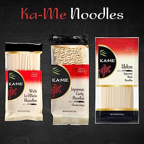 KA-ME Chinese Lo Mein Noodles, Low Fat, 8oz Pouches (Pack of 3) - Perfect for Quick, Authentic, and Delicious Meals. - Thumbnail 5