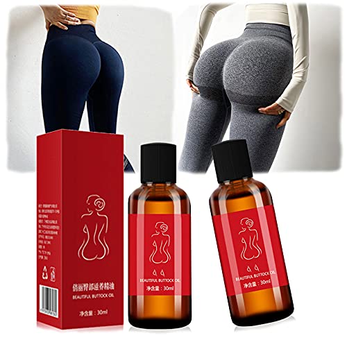 Sexy Hip Buttock Enlargement Essential Oil, Butt Lifting Cream, Female Shaping Firming Oil Hip Cream for Bigger Buttocks Lift Up Buttock Enhancement Massage Cream (2 PCS)
