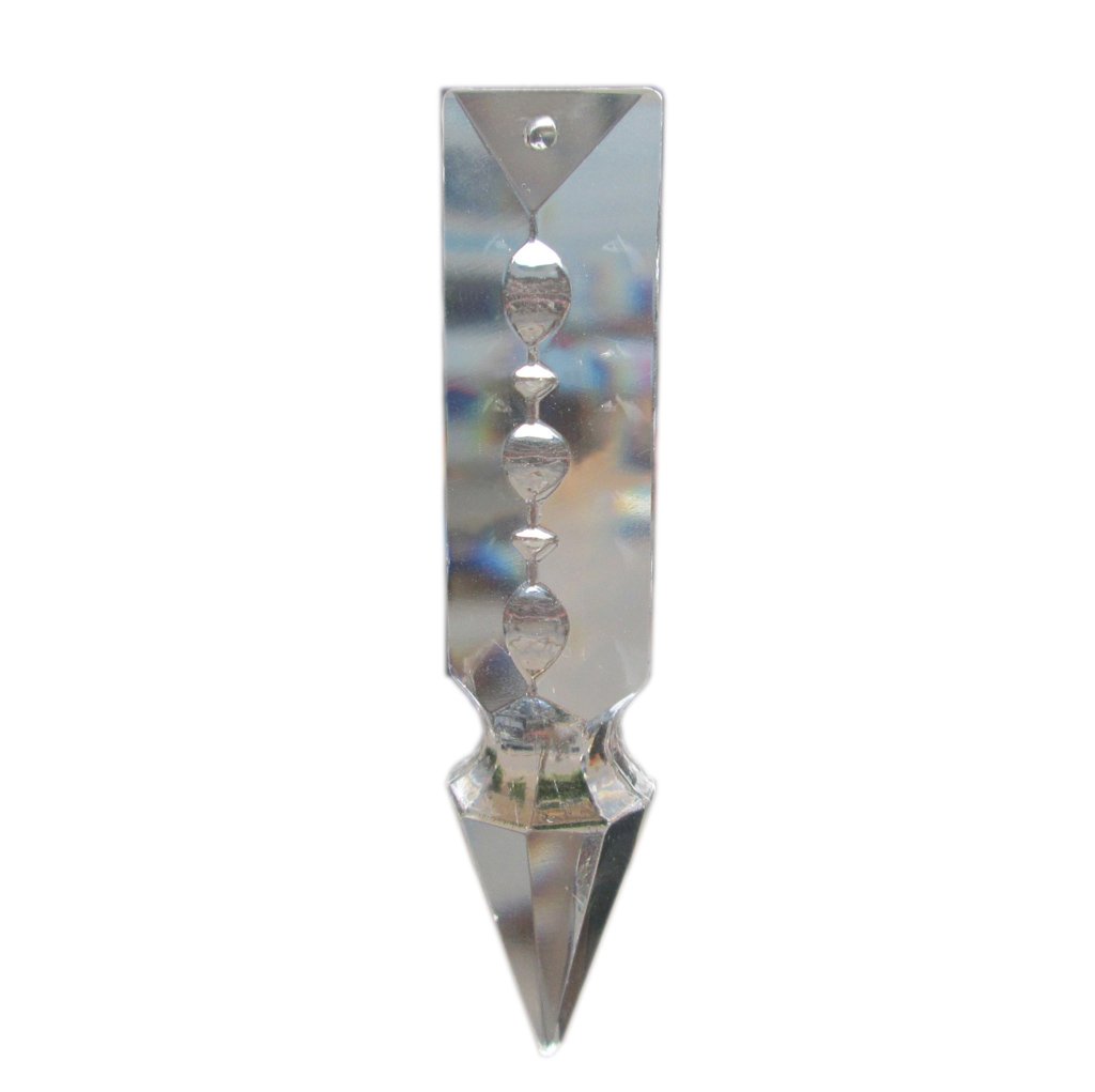 Sun Cling Chandelier Rocket Crystal Lamp Prisms Pendant, Pack of 10 (3"/76mm)