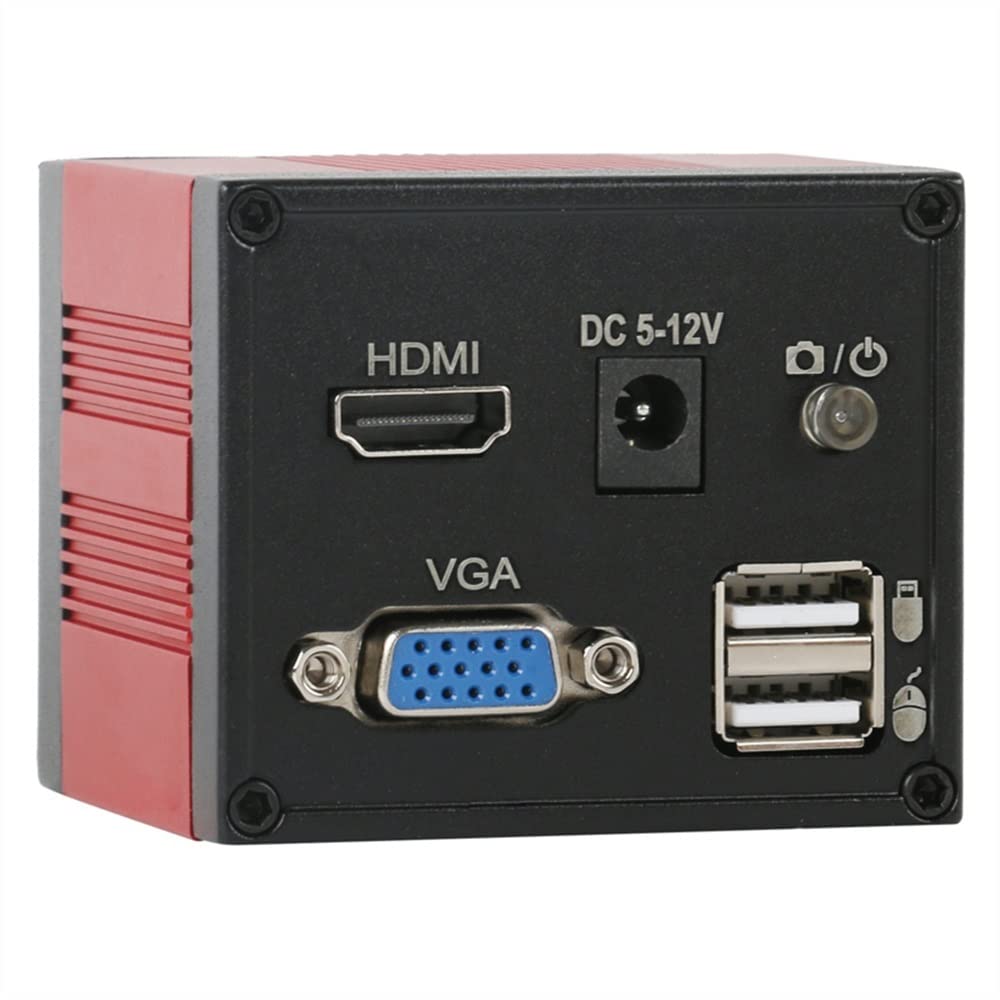 Microscopio Cámara de microscopio 1080P, HDMI, VGA, medición Industrial, vídeo, microscopio, Montaje en C, Almacenamiento en Disco U, cámara de Soldadura electrónica de PCB(Camera)