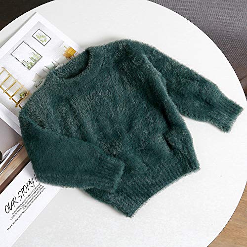 Image of Curipeer Baby Sweater Solid Ruffle Basis Pullover Sweater Turtleneck Longsleeve Fall Clothes for Baby Girl and Boy 6M-4T