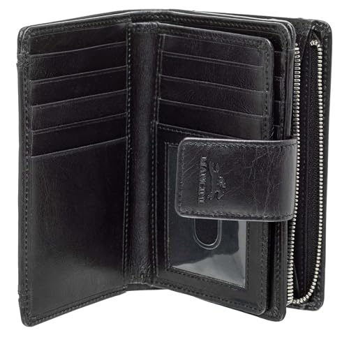 Mancini South Beach RFID Secure Medium Clutch Wallet, Red, Red, One_Size4