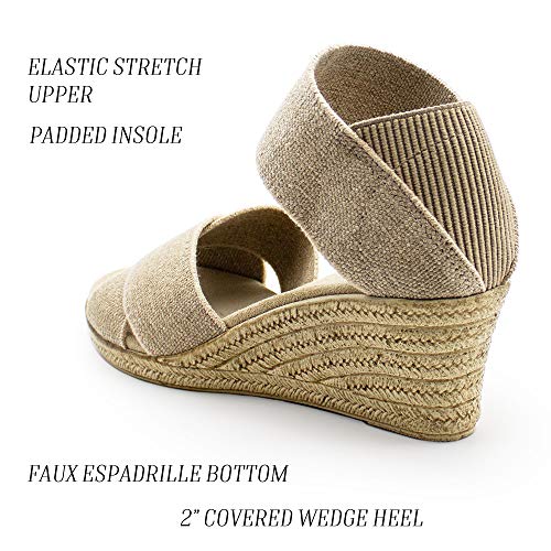 Cannon Criss-Cross Espadrille Wedge Sandal - Linen - Size 9 - by Charleston Shoe Co.3
