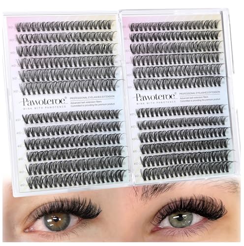 Image of Pawotence Lash Clusters 480pcs Individual Lashes 30D 40D Cluster Eyelash Extensions 11-16mm Eyelash Clusters Lash Extensions for Self Application (30D&40D, 0.07D, 11-16mm Value Pack)