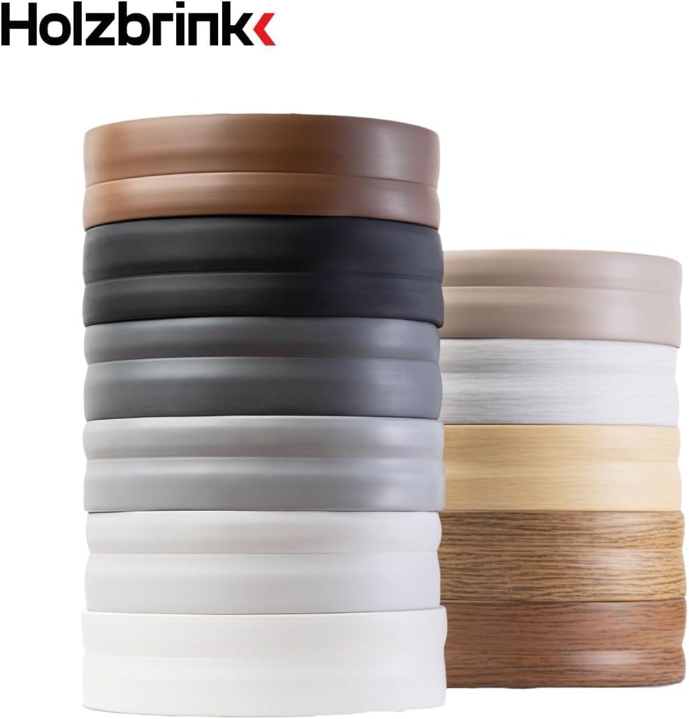 HOLZBRINK Weichsockelleiste selbstklebend PVC 50x20mm 25m Weiß