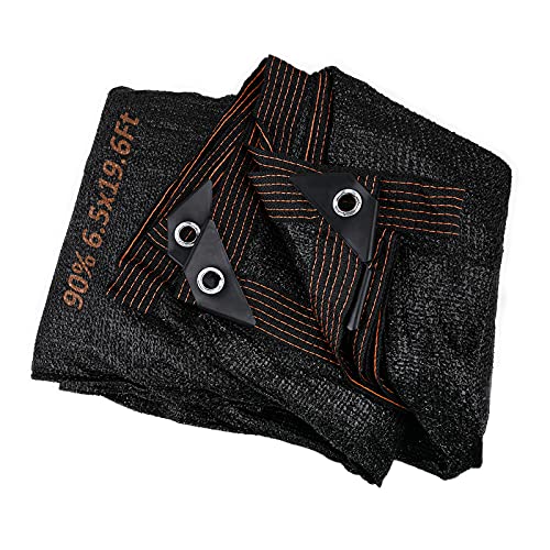 Photo 1 of 90% 6.5Ft x 20Ft Black Sunblock Shade Cloth Net Taped Edge with Grommets